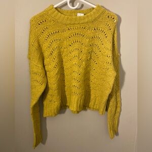 American Eagle yellow knit sweater Small brand new